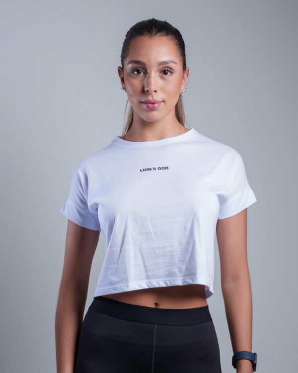 LIONS GOD_White_3 CROPTOP BLANCO LION´S GOD