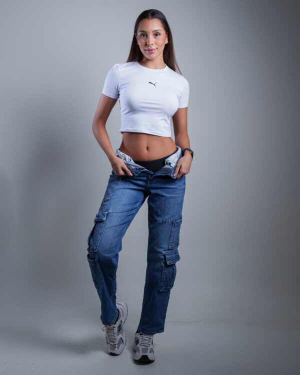 CROPTOP FIT BLANCO PUMA