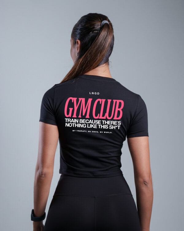 CROPTOP FIT NEGRO GYMCLUB
