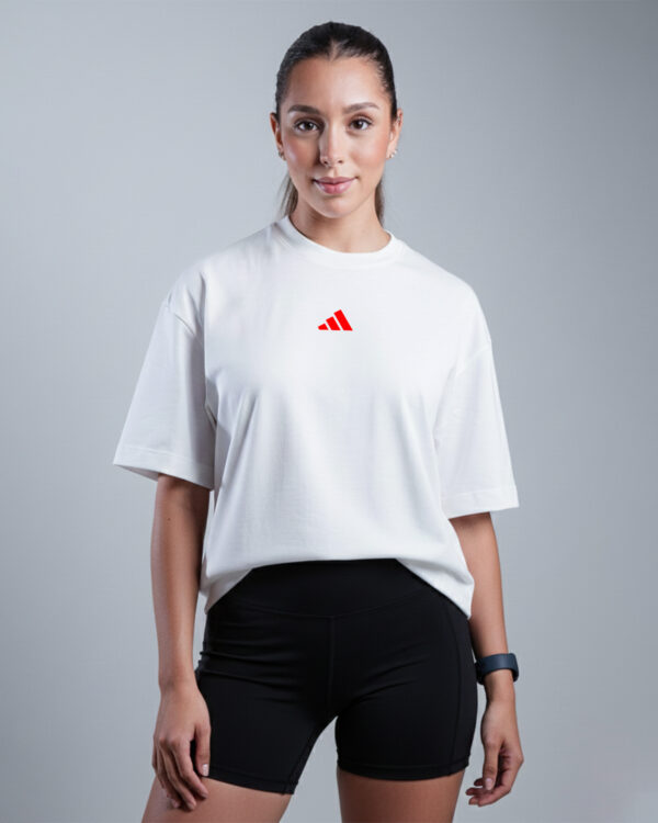 OVERSIZE BLANCA ADIDAS RED
