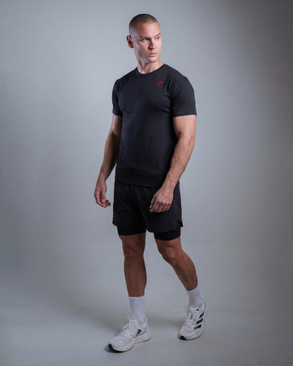 GymShark Roja Negra 5 BASIC NEGRA GYMSHARK RED